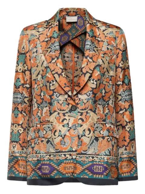 Pierre-Louis Mascia paisley-print single-breasted blazer Orange CIADOXGC12430S