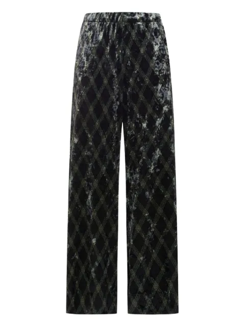 Pierre-Louis Mascia diamond-pattern trousers Black RANADAPT12697P