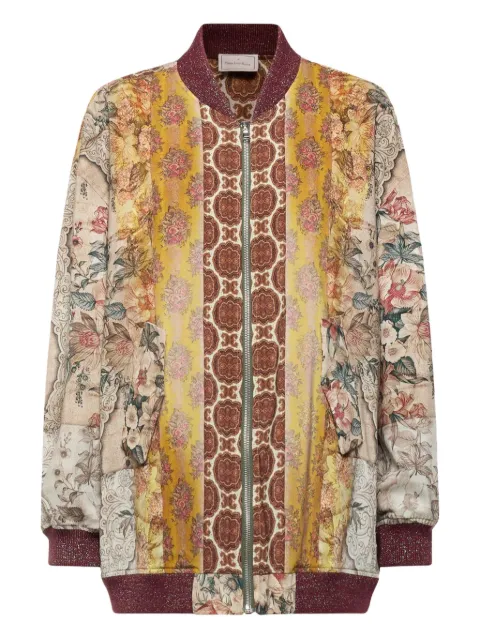 Pierre-Louis Mascia floral-panel bomber jacket Brown DYDOXBM12605WV