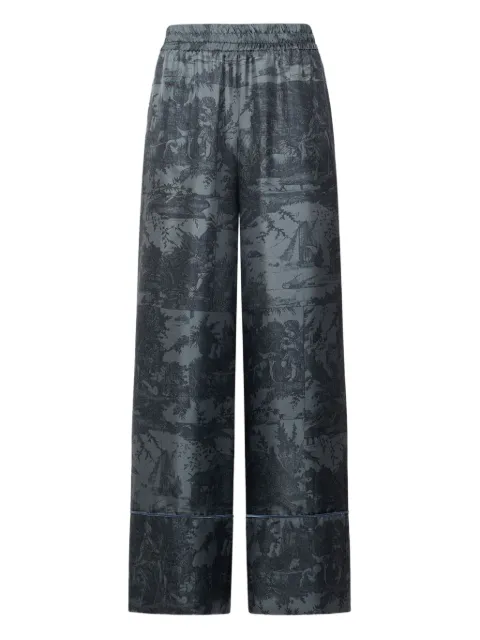 Pierre-Louis Mascia scenic-print trousers Grey ALOEGUMSPT1260