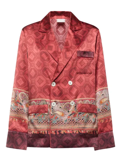 Pierre-Louis Mascia paisley-print double-breasted jacket Pink MUTKASGC11351S