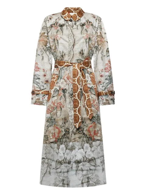 Pierre-Louis Mascia floral-print coat Grey ROSAIMP12649CO