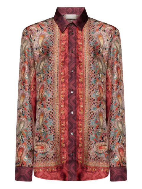 Pierre-Louis Mascia paisley-print silk shirt Red ALOESCML12451S