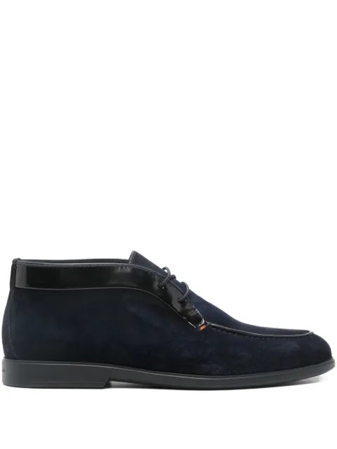 Santoni lace-up panelled boots Blue MGAR19156OOTGOBT