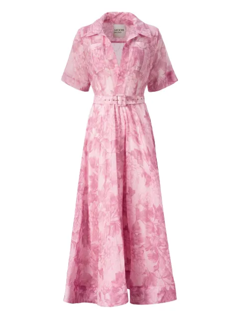 MOOS STUDIO La Rosée floral-print belted dress MOOS271