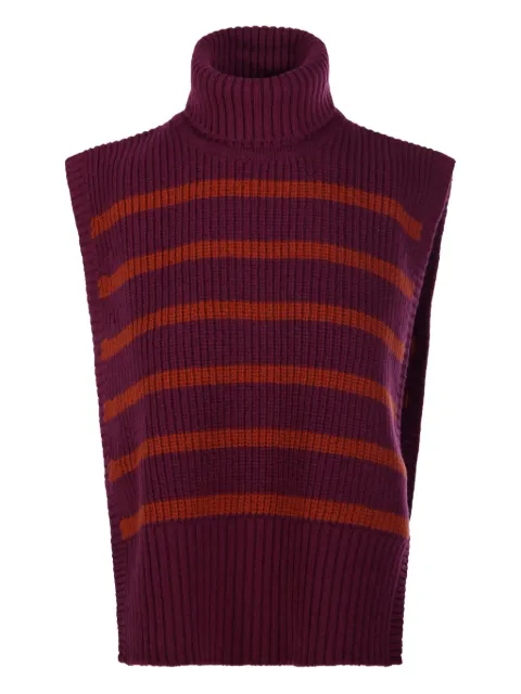 DAVANTINO turtleneck striped vest Purple DAV01RVAR02