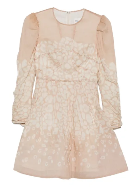 MALINA long-sleeve leopard-print dress Neutrals 12247778