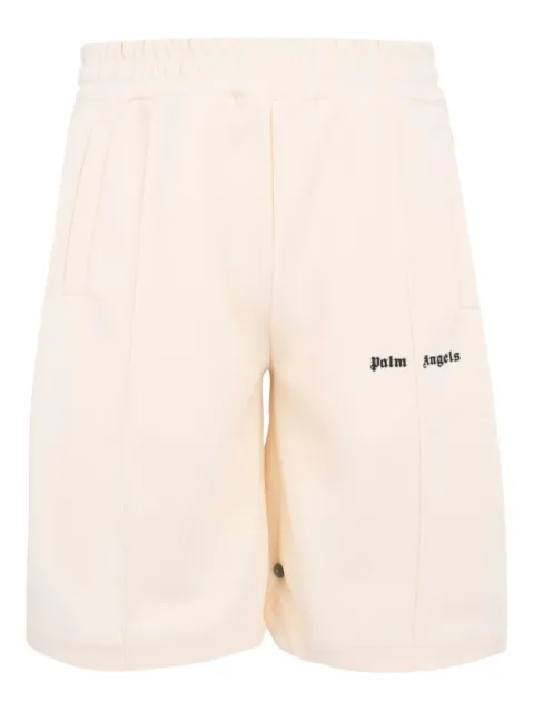 Palm Angels logo-detail track shorts Neutrals PMCL009C99FAB001