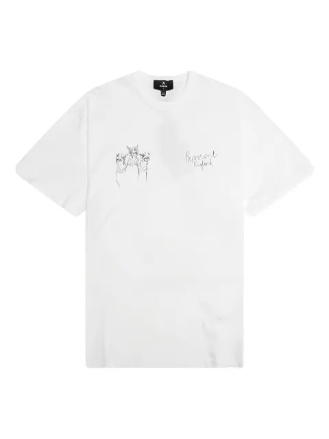 Represent Hand Drawn Thoroughbred graphic-print T-shirt White MLM100383
