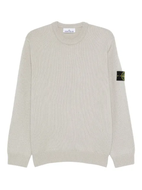 Stone Island ribbed crew-neck sweater Grey K2S155100049S00A2