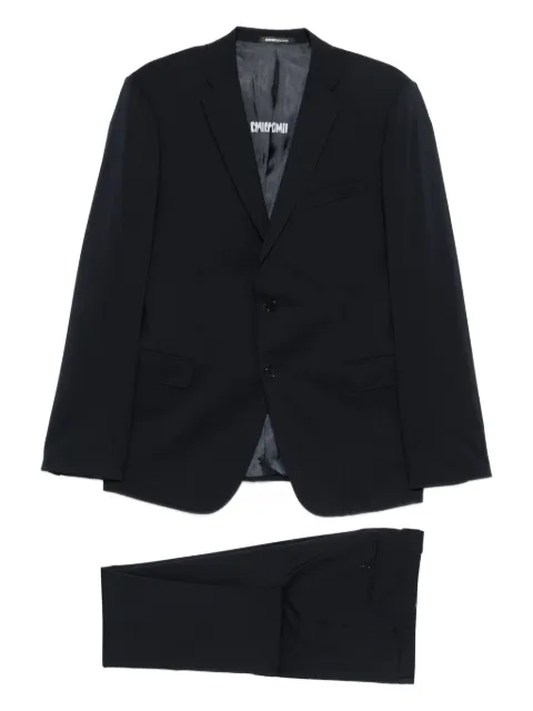 Emporio Armani notched-lapel two-piece suit Black EM000098TE16833