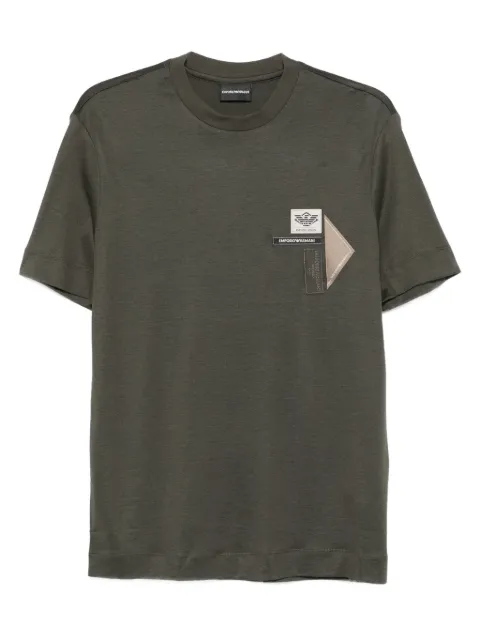 Emporio Armani patch-embellished T-shirt Green EM002959AF1