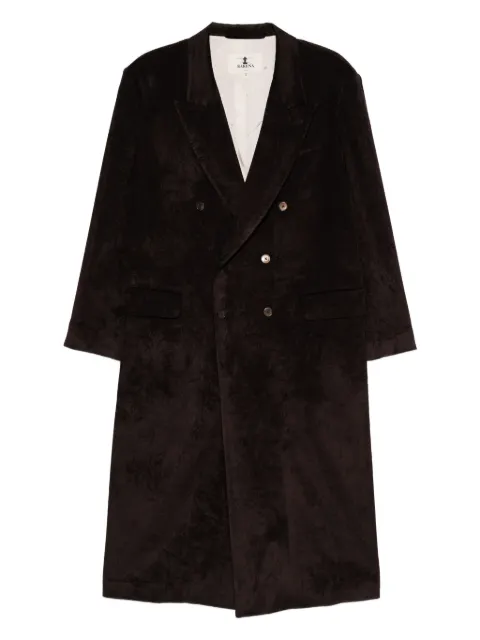 Barena double-breasted velvet coat Brown CSD53024154