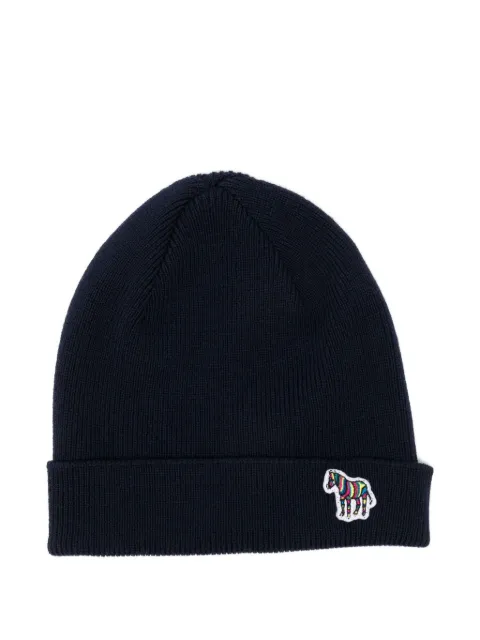 Paul Smith zebra-appliqué wool beanie Blue M1A383MKTZEBRA