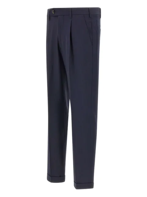 DEVORE pleated front-button trousers Blue DVR45CW20220325