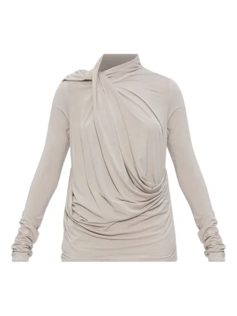 ENTIRE STUDIOS draped cowl-neck top Neutrals ESWW258021