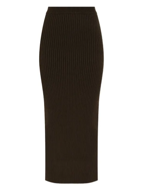 Max Mara Boris ribbed midi skirt Brown 2521306093600