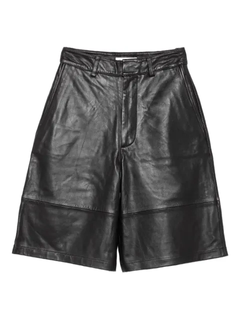 The Frankie Shop leather panelled shorts Brown SHFS210892010102