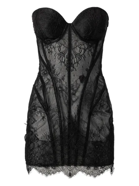 MOOS STUDIO Noir Spell lace mini dress Black MOOS272