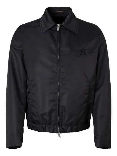 slowear zip-fastening elastic-hem bomber jacket Black 63M213M2078