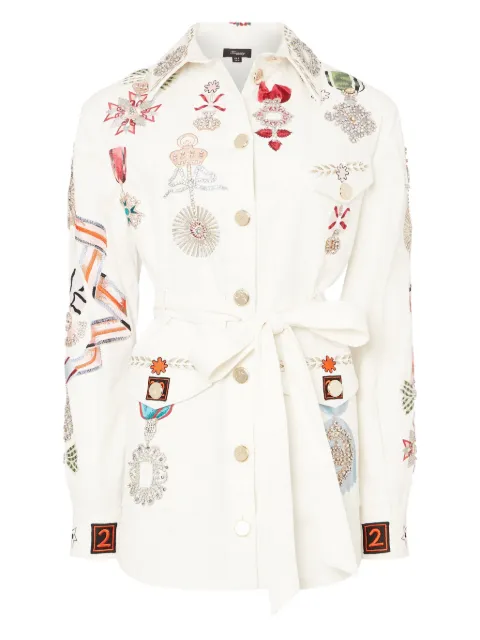 Temperley London Diamantine shirt jacket White 25AWAMT54860B