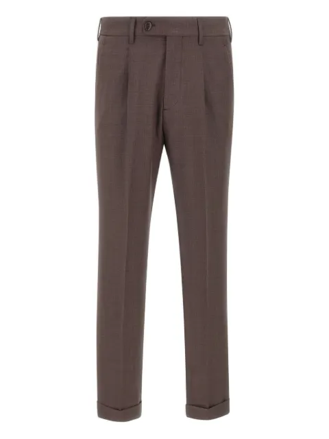 DEVORE pleated-front trousers Brown DVR45CW20220497