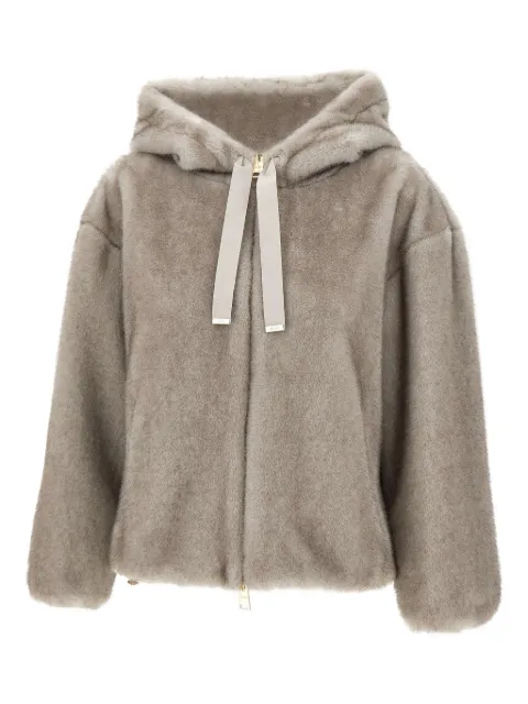Herno drawstring-hood zip-front jacket Neutrals GI000318D127399410