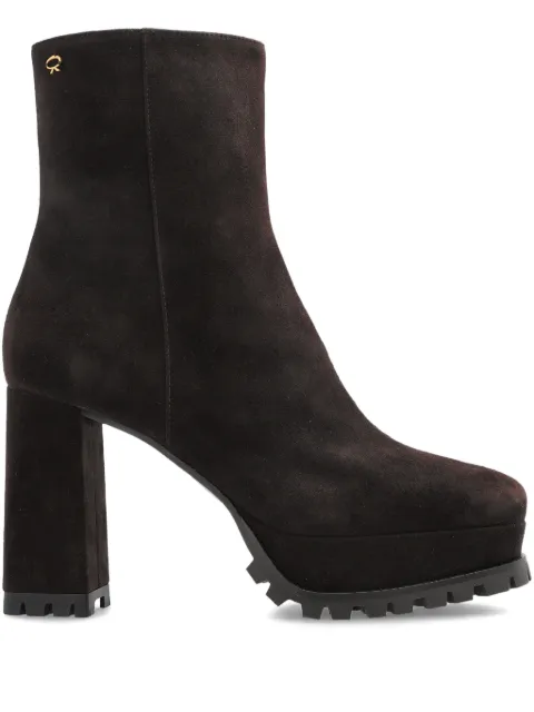Gianvito Rossi 70mm Harlem platform block-heel ankle boots Black G7317870GOMCAS