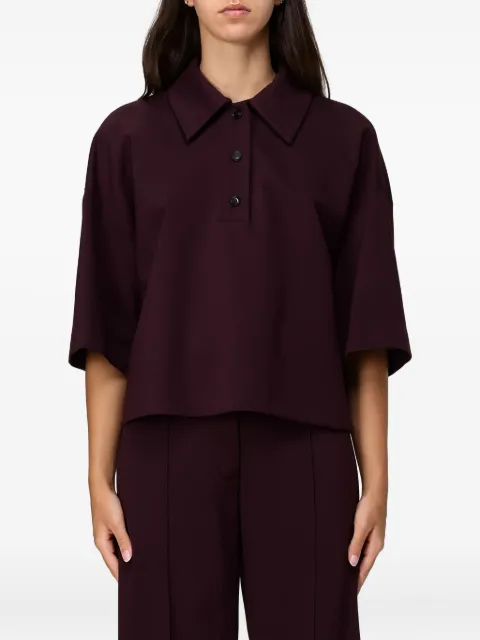 Liviana Conti buttoned collared polo shirt Purple F5WI06