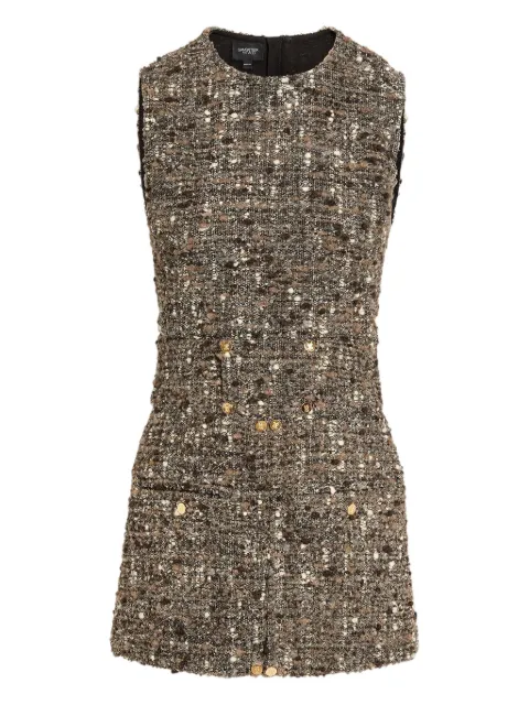 Giambattista Valli bouclé button-detail mini dress Brown 25FWSVFP511077GRO