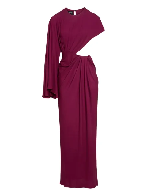 Giambattista Valli draped asymmetrical midi dress Purple 25FWSVTE501080JER
