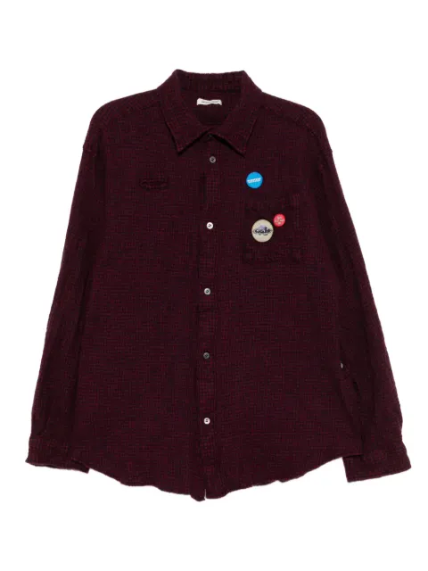 Undercover logo-embroidered shirt Red UP2E4408