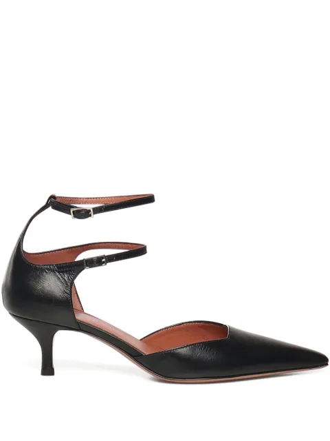 Giuliano Galiano 30mm double-strap pointed pumps Black JOANA50ANGUILLANERO