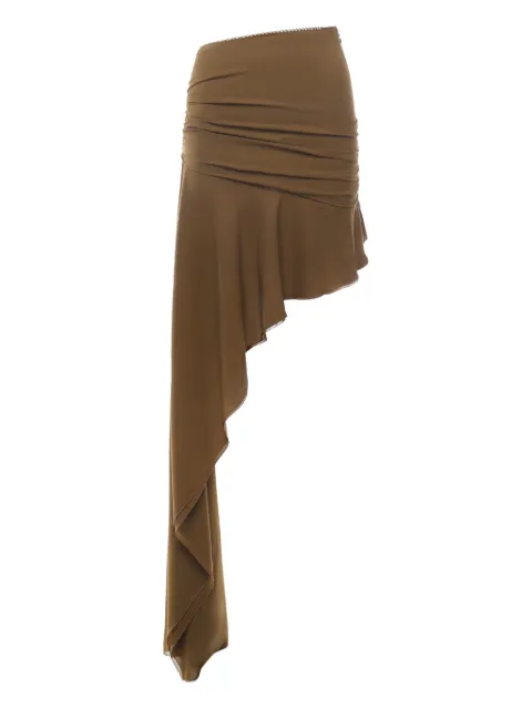 THE ANDAMANE asymmetric draped skirt Brown T180361ATNS038CIGAR
