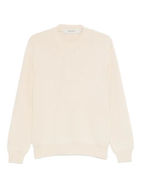 Golden Goose crew-neck logo sweater Neutrals GWP00951P001972