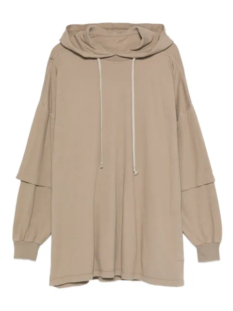 Rick Owens DRKSHDW double-layered hooded sweater Neutrals DU02E7271JDB88