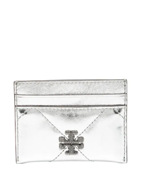 Tory Burch Kira diamond quilt metallic card case Metallic 175016
