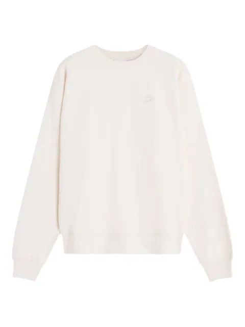 Maison Kitsuné embroidered-cotton sweatshirt Pink PW00314KM0341