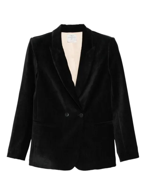 Forte Forte double-breasted velvet blazer Black 14043MYJACKET