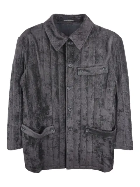 Yohji Yamamoto pleated linen jacket Grey 318060