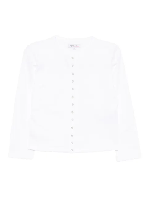 agnès b. Le Petit Snap cardigan White ED17M434