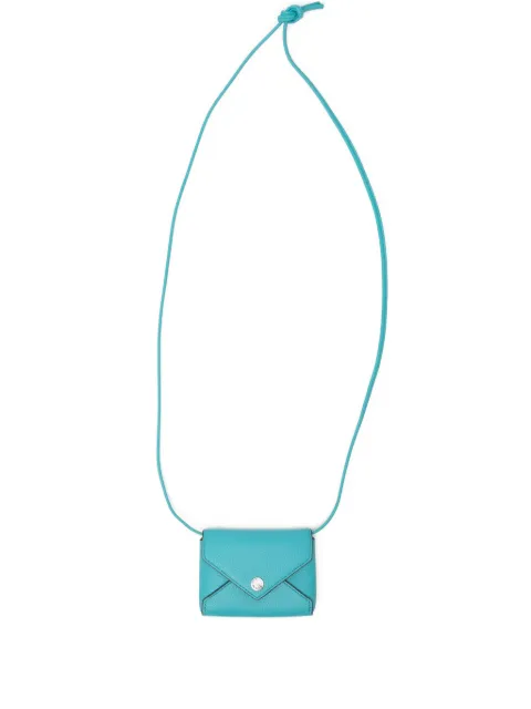 Tory Burch card case lanyard Blue 175554