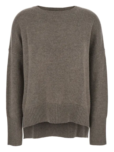 Lisa Yang round-neck ribbed sweater Brown 201726