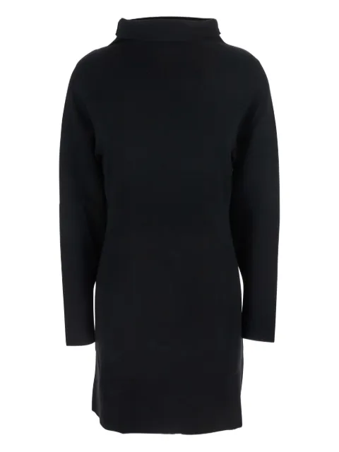 P.A.R.O.S.H. turtleneck wool cashmere midi dress Black D550928LOOK25