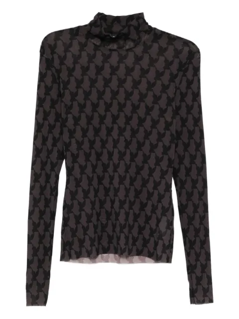 MASU pattern-printed top Black MPFWCS1224
