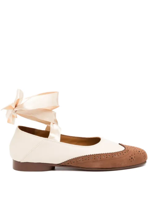 MASU wing tip ballet shoes Neutrals M25K6OJ004
