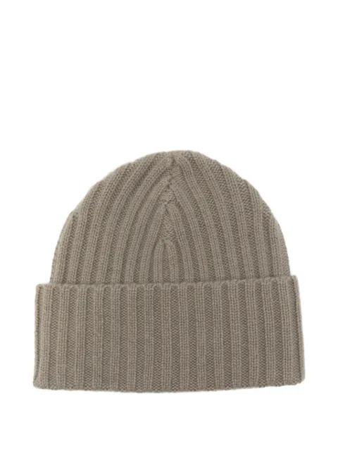 Liska ribbed cashmere beanie hat Neutrals MARTINA454