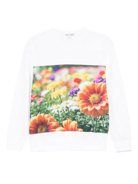 Comme Des Garçons Comme Des Garçons floral-print sweatshirt White RPT020W25