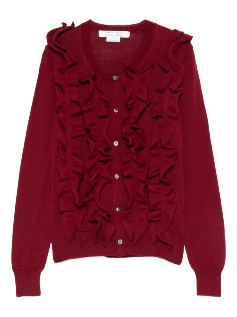 Comme Des Garçons Comme Des Garçons ruffled cardigan Red RPN501W25