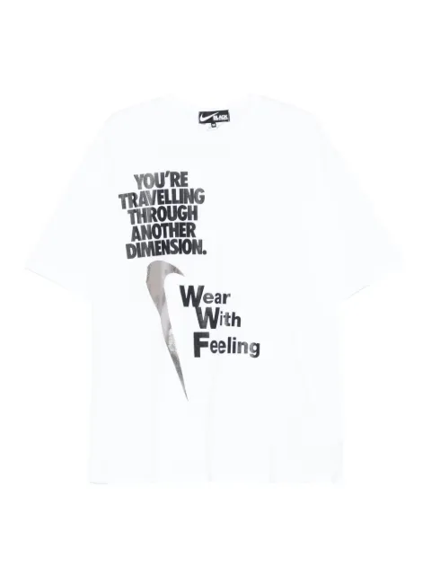 Black Comme Des Garçons printed T-shirt White 1PT101